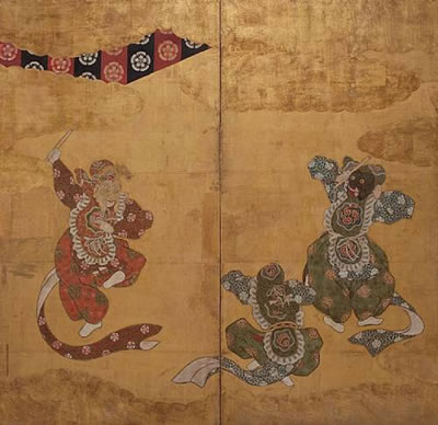 BUGAKU DANCERS--two panels by Ogawa Haritsu - Auction record, sale price, and art valuation. Compare with similar artists and explore comparable artworks.