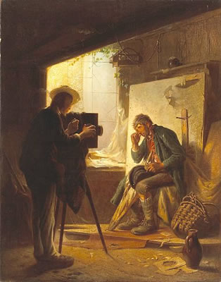 A photographer in his studio