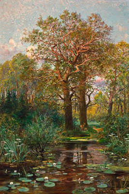 Sample artwork by Franz Schreyer (1858 - 1936), known for landscape paintings - View similar artists and auction records