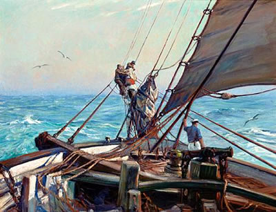 Sample artwork by Frank Vining Smith (1879 - 1967), known for marine-ship, wildlife, illustration - View similar artists and auction records