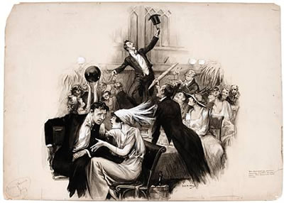 "'You don't mind my going on about my troubles, do you?' asked Miss Verepoint solicitously"