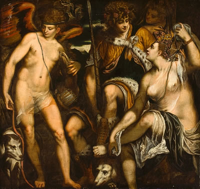 Venus and Adonis with Amor