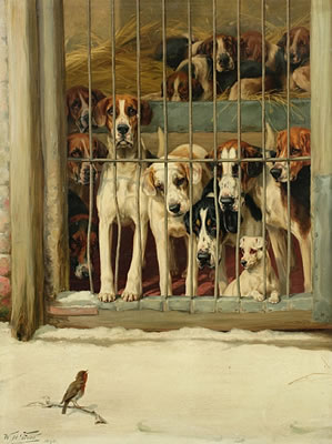 Sample artwork by William Henry Hamilton Trood (1860 - 1899), known for dog paintings, portraits - View similar artists and auction records