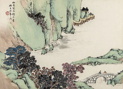 Album of Landscapes After Tang and Song Masters (8)