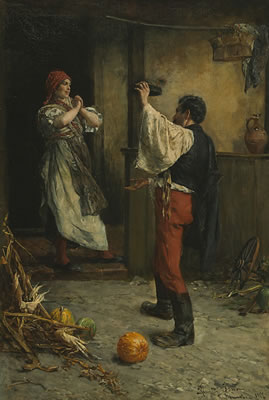 Sample artwork by Jeno Kemendy (1860 - 1925), known for portrait, figure painting - View similar artists and auction records