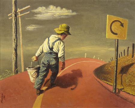 Sample artwork by Georges Schreiber (1904 - 1977), known for rural genre and figure painting, lithography - View similar artists and auction records
