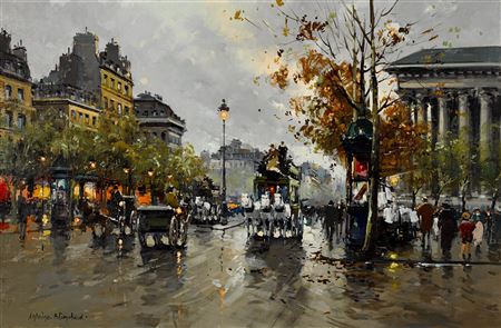 La Place de la Madeleine by Antoine Blanchard - Auction record, sale price, and art valuation. Compare with similar artists and explore comparable artworks.