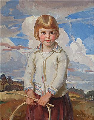 'A young girl holding a hoop' by William Charles Penn - Auction record, sale price, and art valuation. Compare with similar artists and explore comparable artworks.