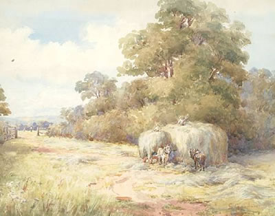 Haymaking by Sidney Goodwin - Auction record, sale price, and art valuation. Compare with similar artists and explore comparable artworks.