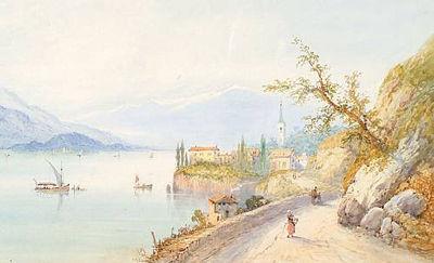 Lake Lugano, Lake Como, and two others, a set of four by Edwin St John - Auction record, sale price, and art valuation. Compare with similar artists and explore comparable artworks.