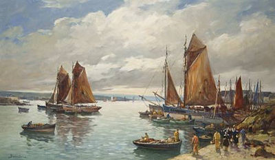 Sample artwork by Eugène Demester (Born 1914), known for landscape and coastal scene painting - View similar artists and auction records