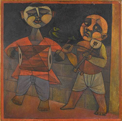 Two boy musicians