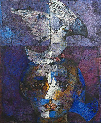 Woman with Pigeon by Jamil Naqsh - Auction record, sale price, and art valuation. Compare with similar artists and explore comparable artworks.