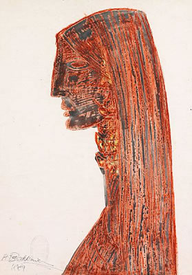 Sample artwork by Houshang Pezeshknia (1917 - 1972), known for paintings - View similar artists and auction records