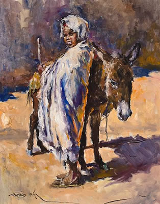 Boy with his donkey