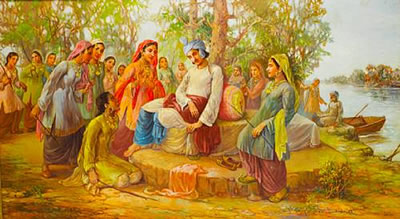 Sample artwork by Ustad Allah Bux (1895 - 1978), known for landscape and portrait painting - View similar artists and auction records