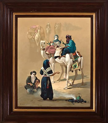 Algerian hospitality by Hocine Ziani - Auction record, sale price, and art valuation. Compare with similar artists and explore comparable artworks.