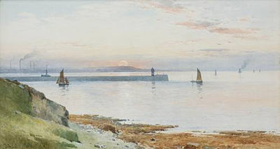 Aberdeen harbour and lighthouse by Thomas Bunting - Auction record, sale price, and art valuation. Compare with similar artists and explore comparable artworks.