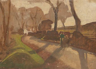 Mother and child on a lane by Robert Sivell - Auction record, sale price, and art valuation. Compare with similar artists and explore comparable artworks.