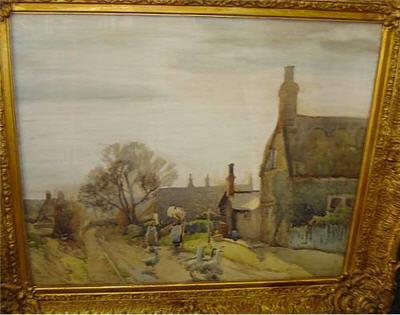 Sample artwork by Hubert Coop (1872 - 1953), known for figure, genre, landscape paintings - View similar artists and auction records