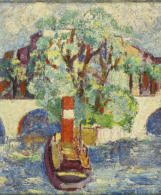 Sample artwork by Donald Bain (1904 - 1979), known for portrait, figure, still life and landscape paintings - View similar artists and auction records