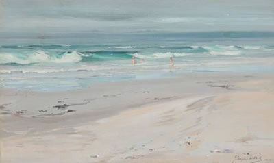 Summer bathing by John Campbell Mitchell - Auction record, sale price, and art valuation. Compare with similar artists and explore comparable artworks.