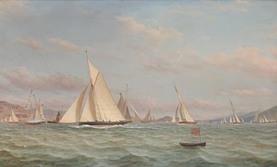 The cutter Avon winning the prize at the opening cruise of the Clyde Yacht Club by William Clark - Auction record, sale price, and art valuation. Compare with similar artists and explore comparable artworks.