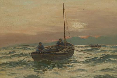 Sample artwork by Andrew Black (1850 - 1916), known for seascape painting - View similar artists and auction records