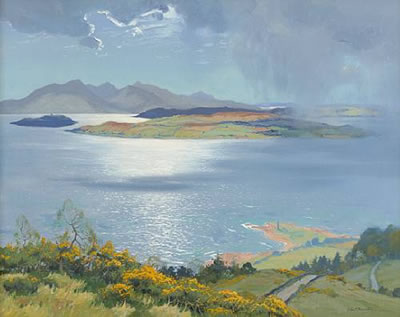 When the Mist breaks over the Cumbraes and the Arran Peaks are grey by Robert Houston - Auction record, sale price, and art valuation. Compare with similar artists and explore comparable artworks.