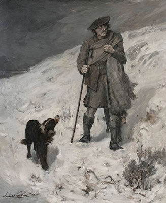 A Highland Shepherd - sketch