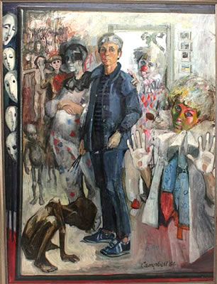 Portrait of Catriona Campbell: Self portrait with Ghosts