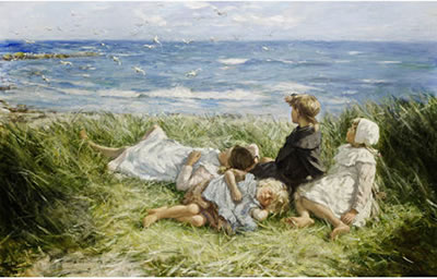 Sample artwork by Robert Gemmell Hutchison (1855 - 1936), known for figure, genre, landscape paintings - View similar artists and auction records