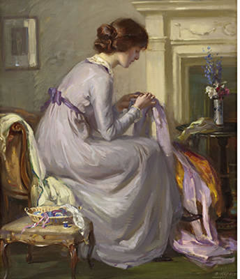 The Silken Gown by Robert Hope - Auction record, sale price, and art valuation. Compare with similar artists and explore comparable artworks.