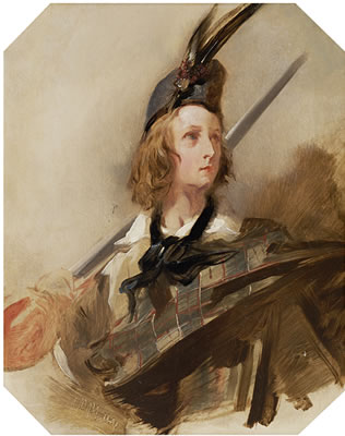 John Everett Millais, aged 13, as a Highland Page