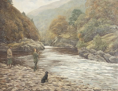 Casting the Line by William Ellis Barrington Browne - Auction record, sale price, and art valuation. Compare with similar artists and explore comparable artworks.
