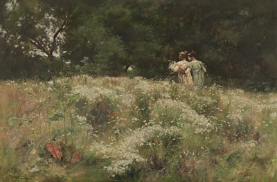 Gathering wild flowers