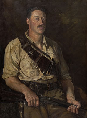Portrait of Richard John Cuninghame (1871-1925), three-quarter length, holding a shotgun by Henry Justice Ford - Auction record, sale price, and art valuation. Compare with similar artists and explore comparable artworks.