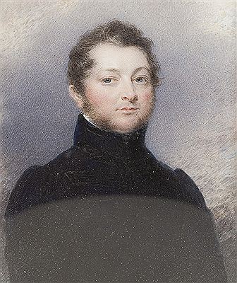 A set of six portrait miniatures of two gentlemen and four ladies