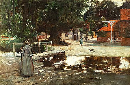 Sample artwork by John Lochhead (1866 - 1921), known for sheep in landscape painting - View similar artists and auction records