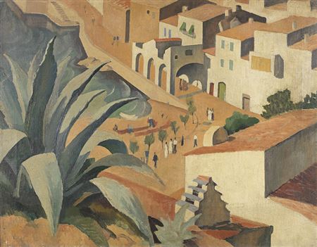 Mediterranean Village by Iain Macnab of Barachastlain - Auction record, sale price, and art valuation. Compare with similar artists and explore comparable artworks.