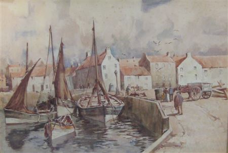 Harbour Scene by John Gutteridge Sykes - Auction record, sale price, and art valuation. Compare with similar artists and explore comparable artworks.