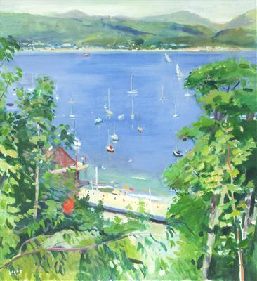 Dunoon from the window by Norman Edgar - Auction record, sale price, and art valuation. Compare with similar artists and explore comparable artworks.