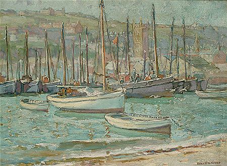 Boats in the harbour by Hurst Balmford - Auction record, sale price, and art valuation. Compare with similar artists and explore comparable artworks.