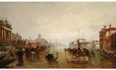 On the Grand canal by Alfred Pollentine - Auction record, sale price, and art valuation. Compare with similar artists and explore comparable artworks.