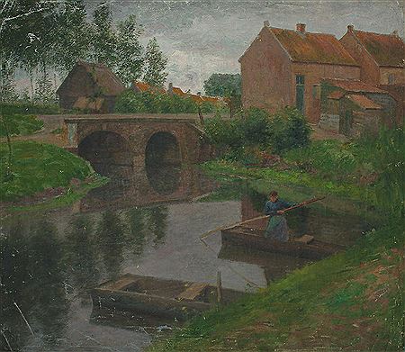 A lady in a punt