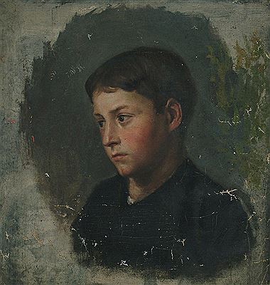 Portrait, bust length of a boy