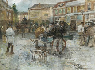 A busy street scene, Rotterdam