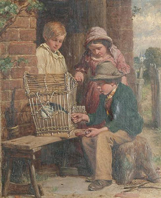 'The birdcage'; The young musician (a pair)