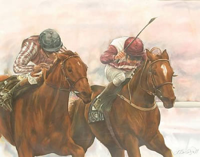 Jockeys racing, Ascot