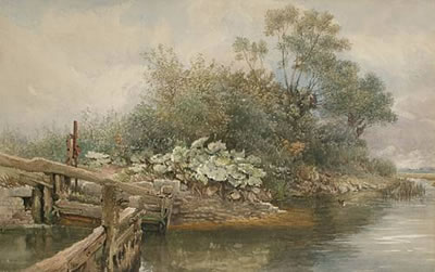 Old lock on the avon by Josiah Wood Whymper - Auction record, sale price, and art valuation. Compare with similar artists and explore comparable artworks.